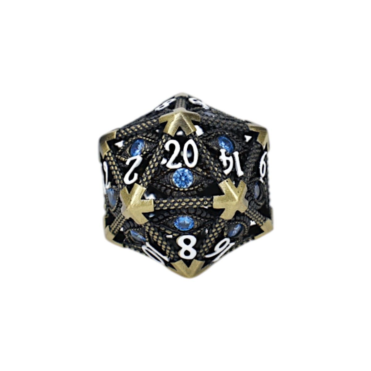 LPG Dice Scaled Eye Dice Set Tarnished Gold/Blue - Good Games