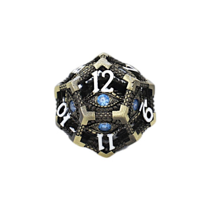 LPG Dice Scaled Eye Dice Set Tarnished Gold/Blue - Good Games