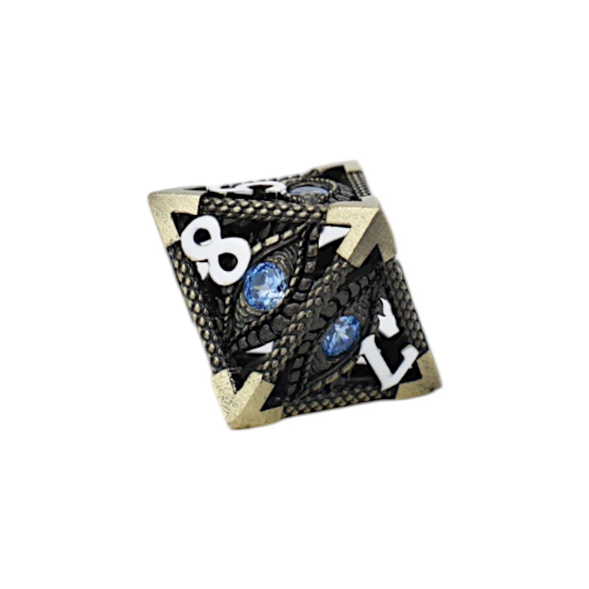 LPG Dice Scaled Eye Dice Set Tarnished Gold/Blue - Good Games