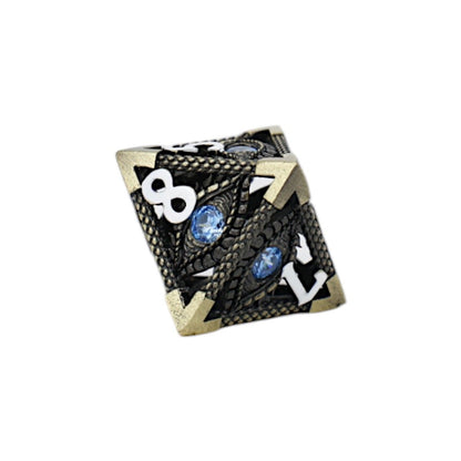 LPG Dice Scaled Eye Dice Set Tarnished Gold/Blue - Good Games
