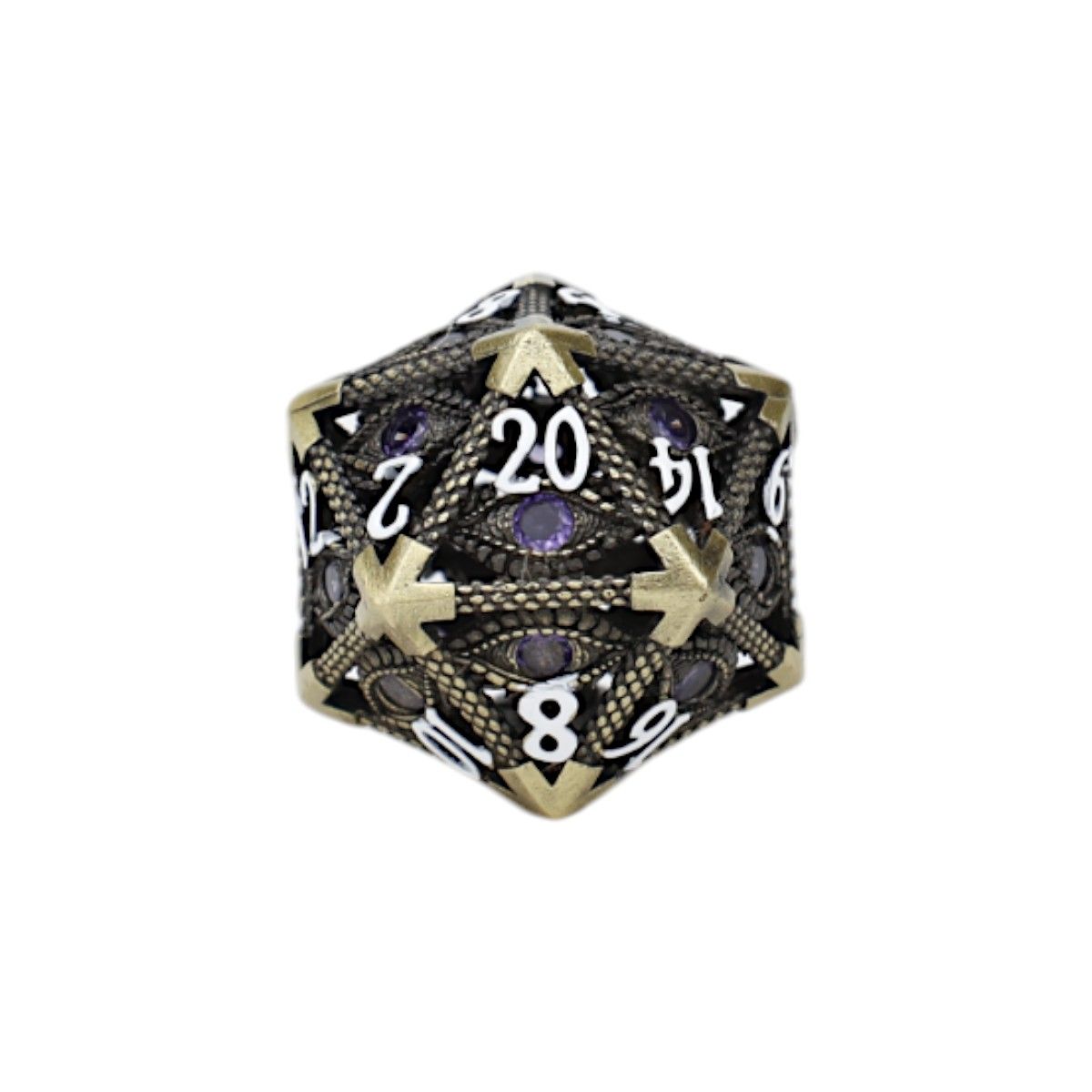 LPG Dice Scaled Eye Dice Set Tarnished Gold/Purple - Good Games