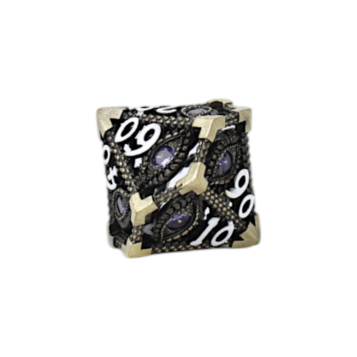 LPG Dice Scaled Eye Dice Set Tarnished Gold/Purple - Good Games