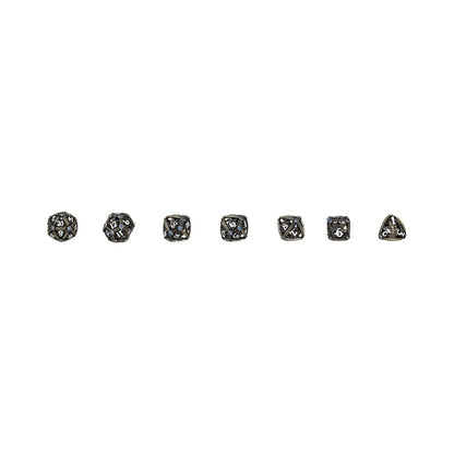 Let's Play Games - Hoard Guardian RPG Dice Set - Tarnished Gold/Blue - Good Games