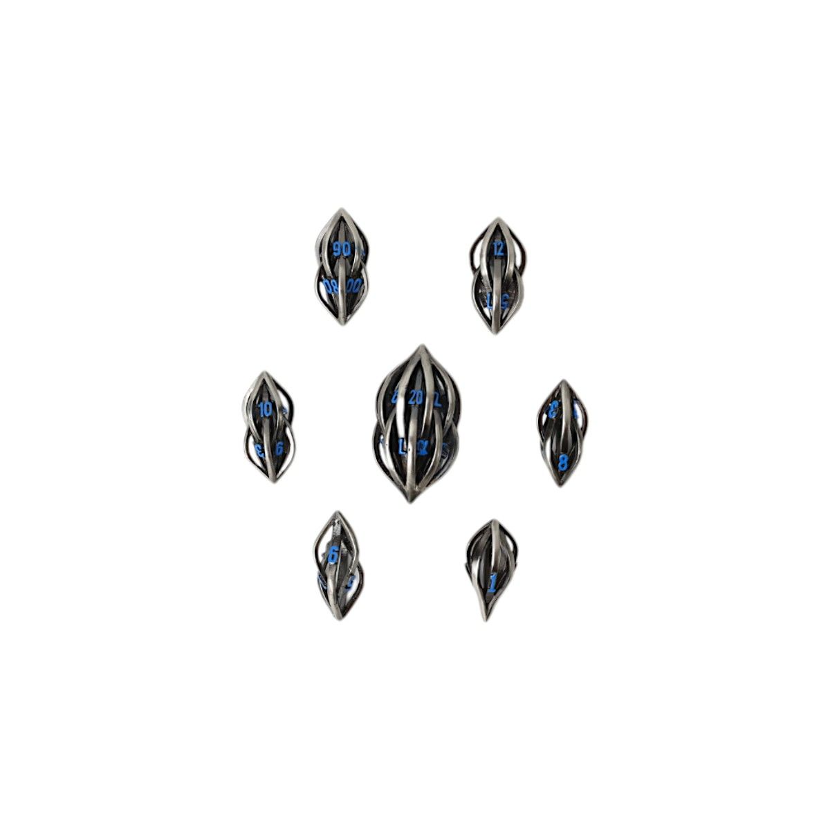 Let's Play Games - Elliptic Hollow Dice Set - Blue - Good Games