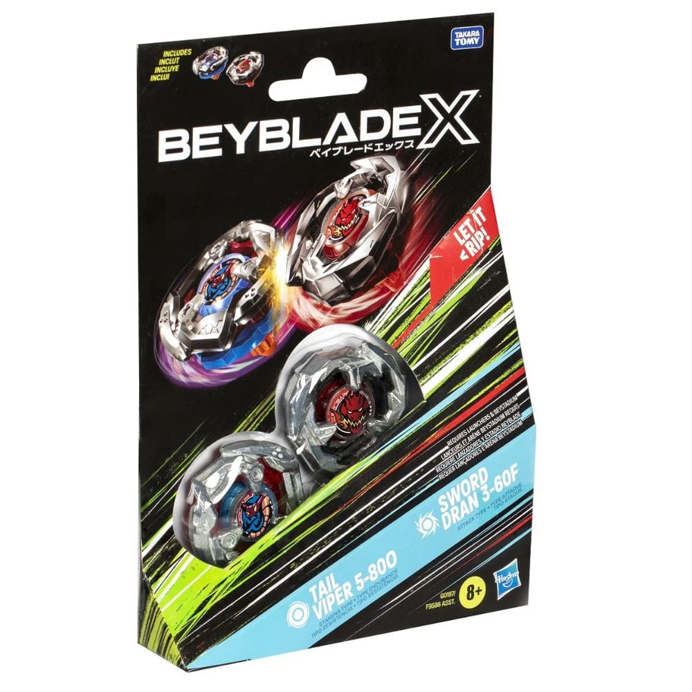 Beyblade - X - Dual Pack Assortment - Tail Viper-Sword Dran - Good Games