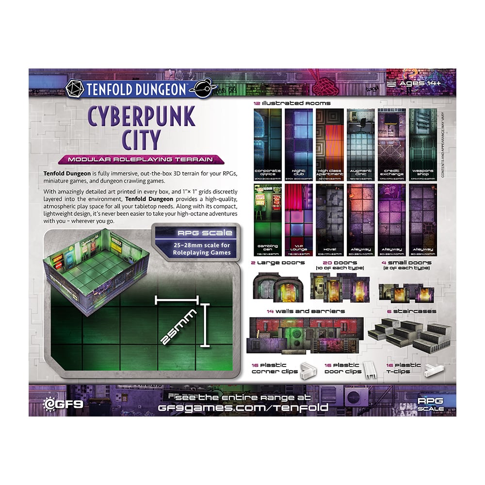 Tenfold Dungeon Cyberpunk City Modular Terrain Set - Good Games
