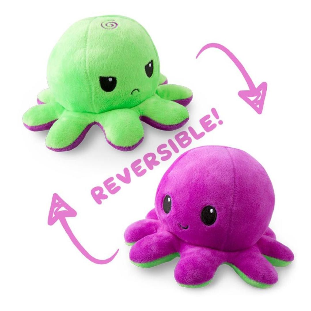 Reversible Octopus Plushie Green And Purple - Good Games