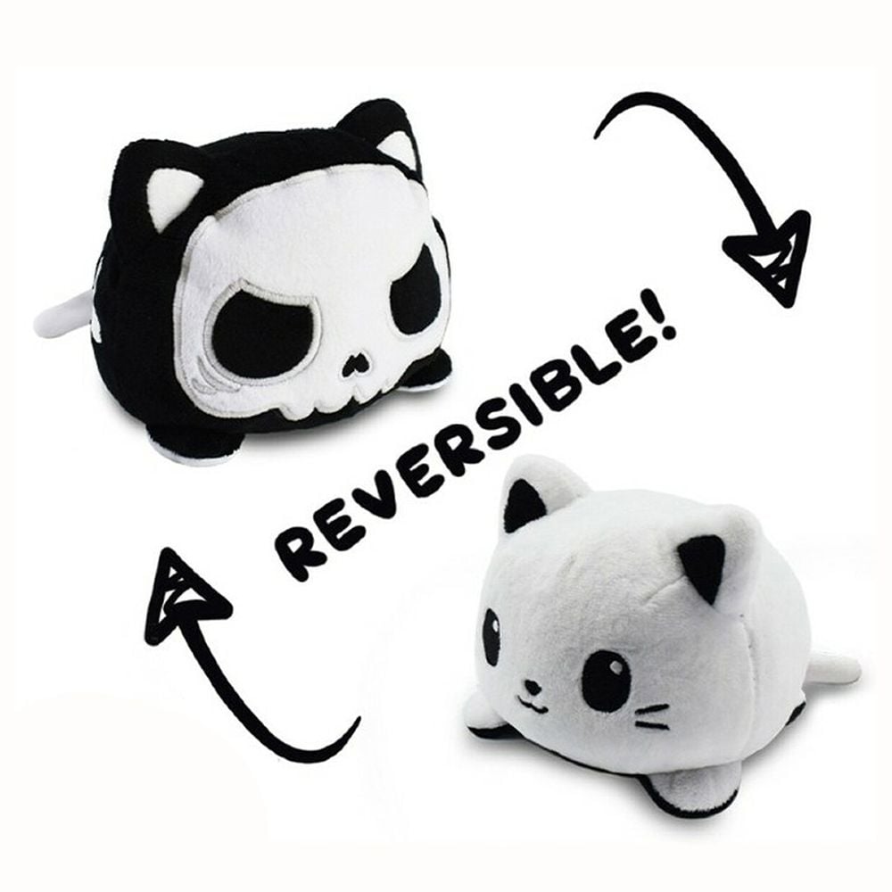 Reversible Plushie - Spooky Cat Skeleton - Good Games