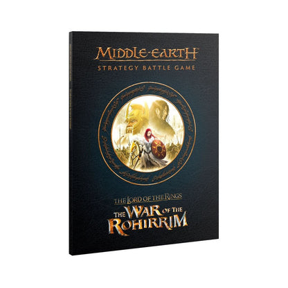 The Lord of the Rings: The War of the Rohirrim Strategy Battle Game rulebook cover with Rohan warriors