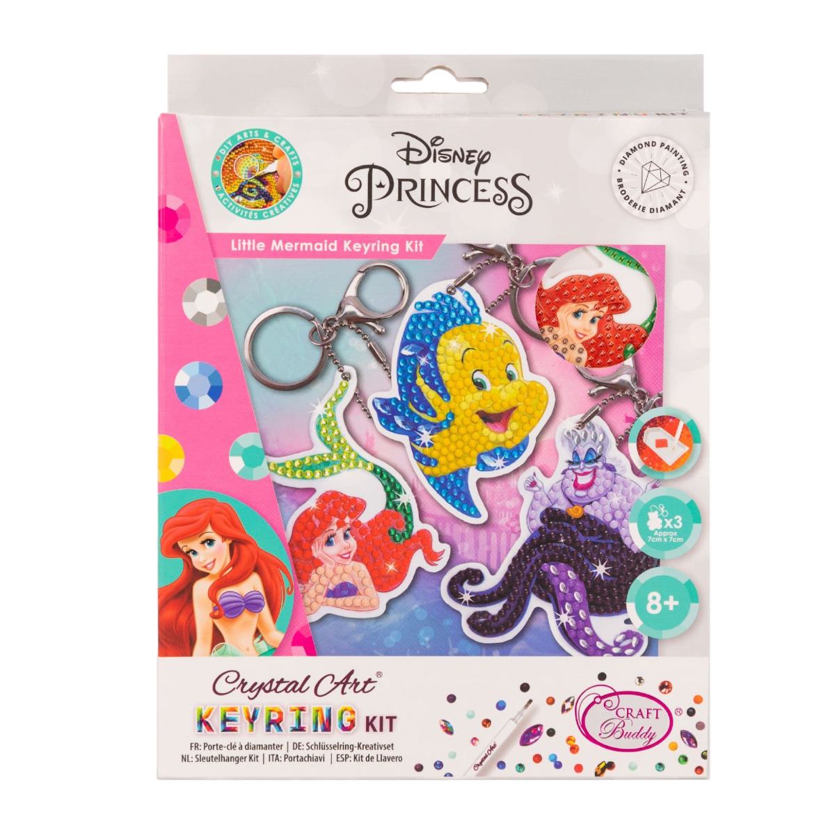 Crystal Art - Little Mermaid Keyring Set - Good Games