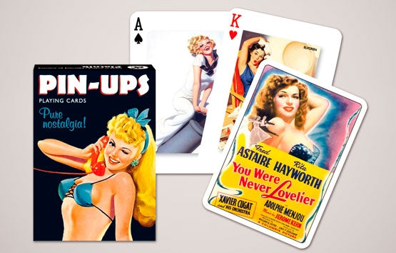 Piatnik Pin-Ups playing cards box and cards spread