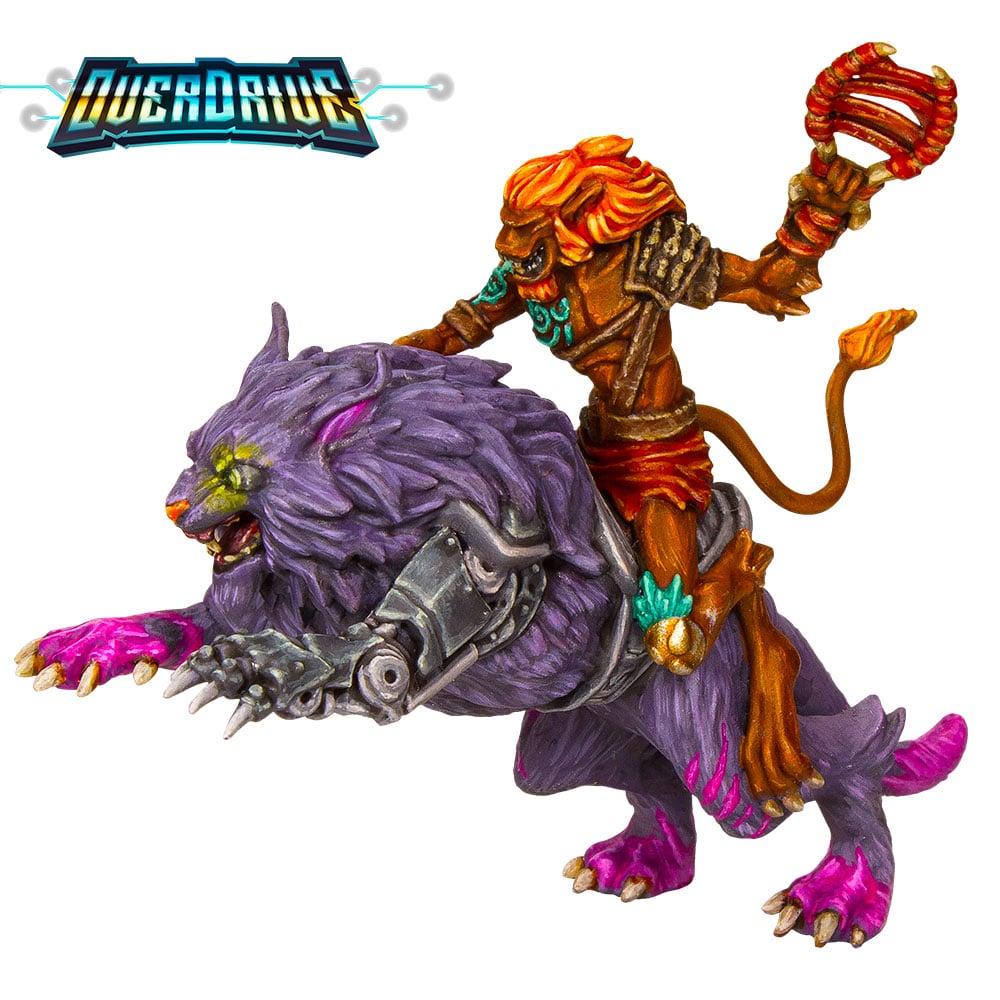 Tigrax miniature in painted form, captured in an action-ready position