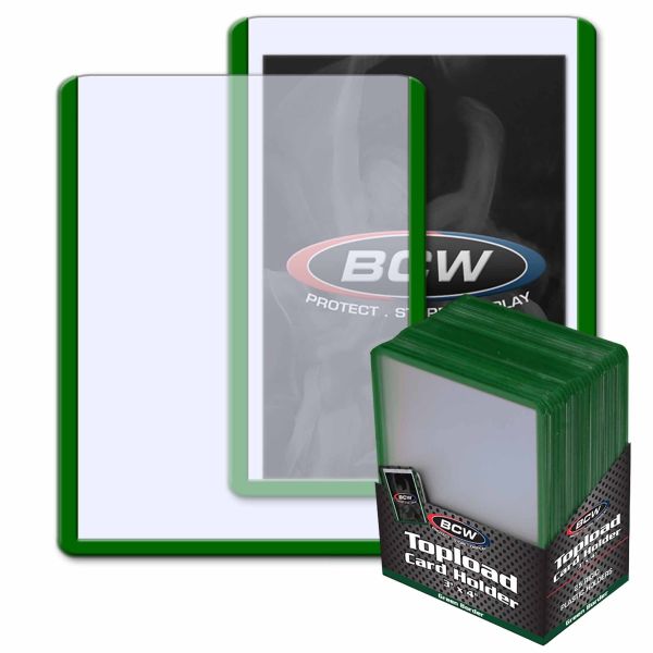 BCW Topload Card Holder Border Green - Good Games