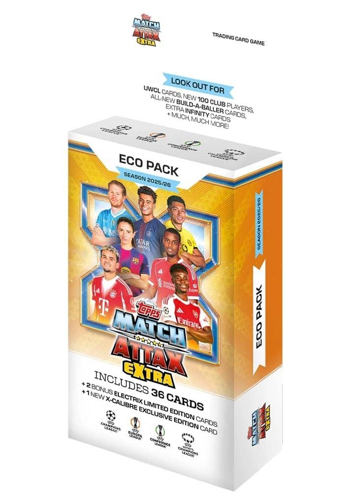 Topps Match Attax Extra UEFA Club Competitions 2025/2026 Edition Trading Cards Eco Pack