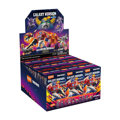 BLOKEEs Transformers Galaxy Version 08 collectible blind box display featuring Optimus Prime