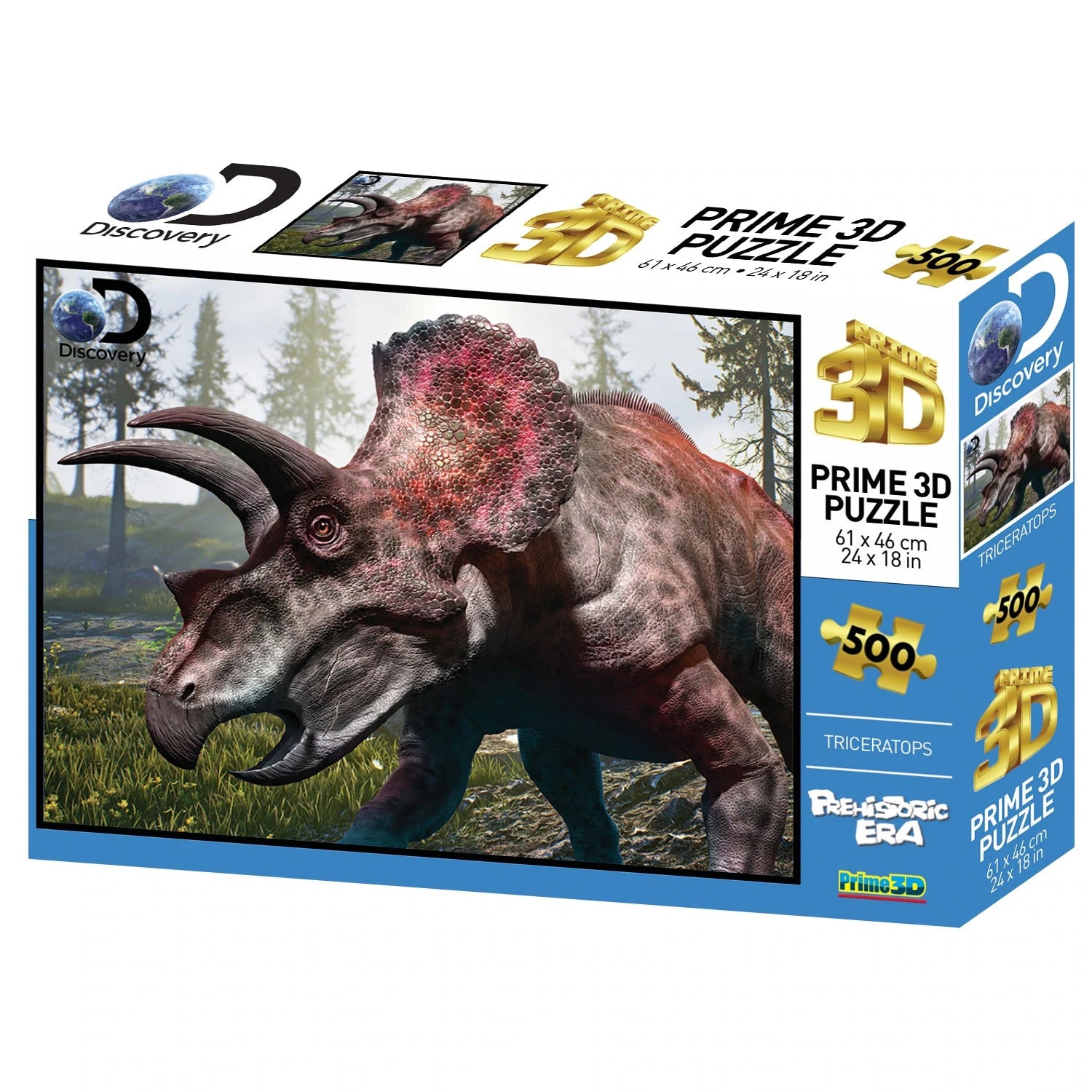 Prime 3D 500 Piece Jigsaw Triceratops - Good Games