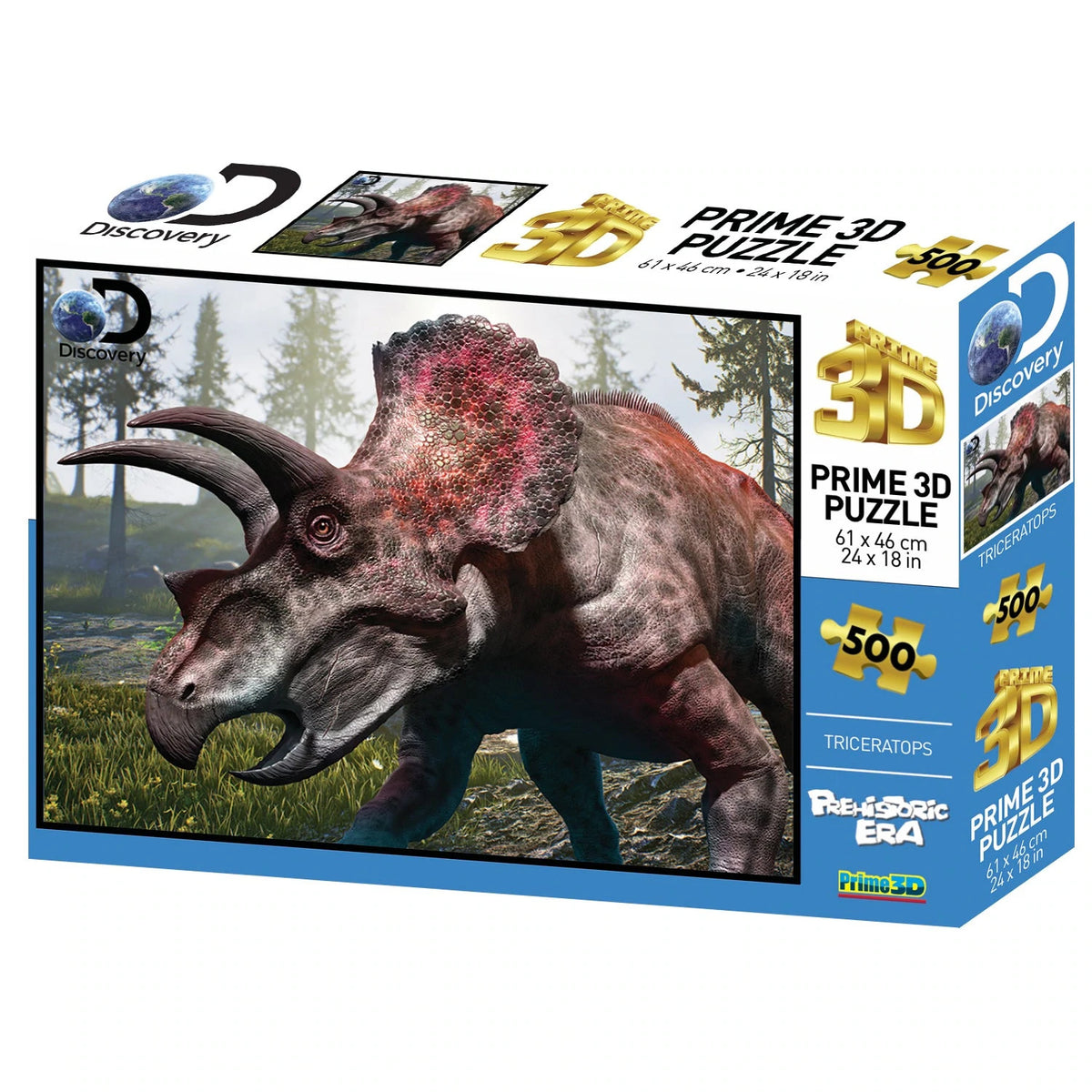 Prime 3D 500 Piece Jigsaw Triceratops - Good Games