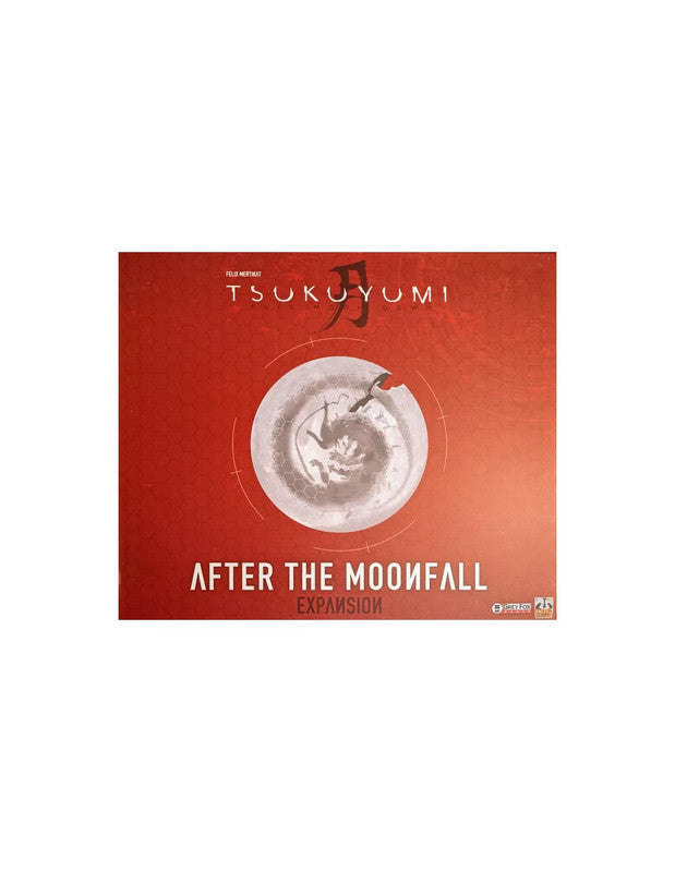 Tsukuyumi After the Moonfall Expansion board game box red with central moon graphic