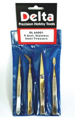 4 Pack Stainless Steel Tweezers - Good Games