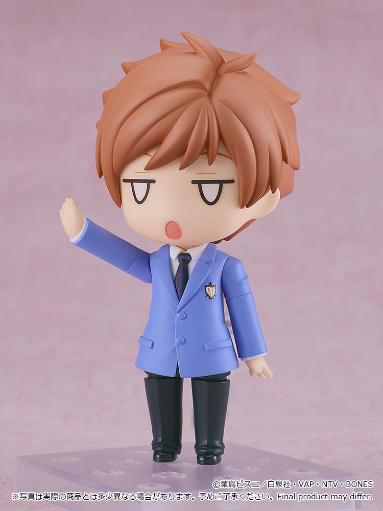 Kaoru Hitachiin Nendoroid displayed with included accessories and base stand