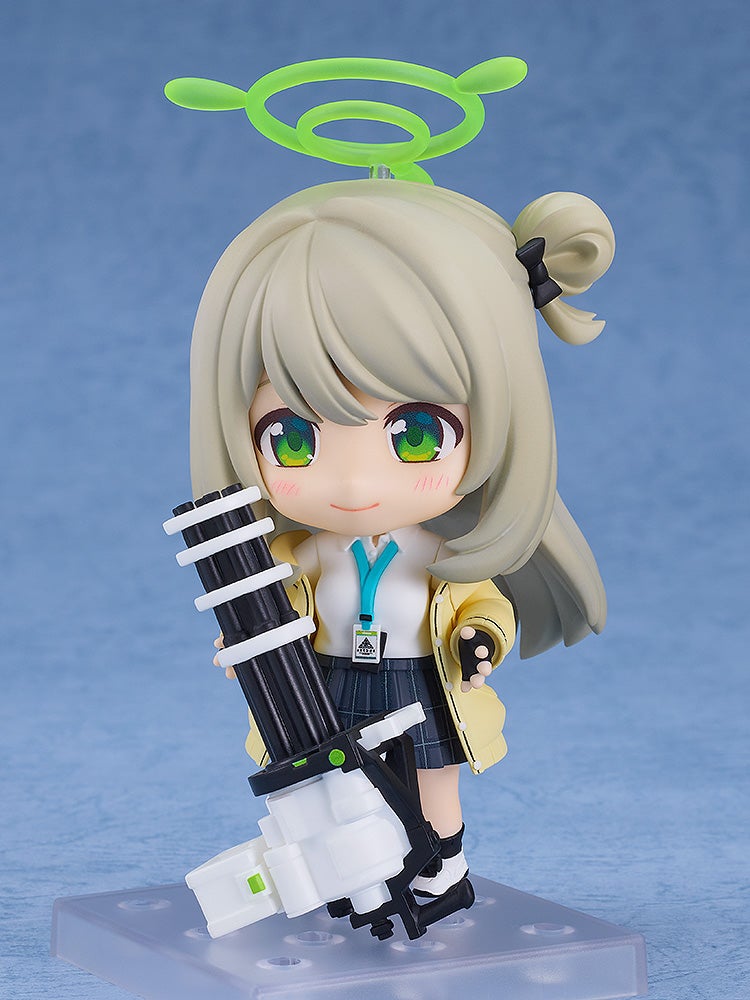 Nendoroid Nonomi Izayoi aiming a rifle with focused expression
