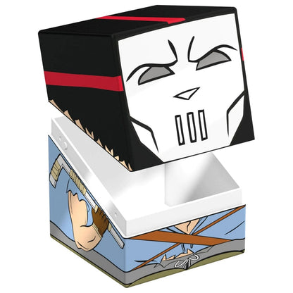 Casey Jones collectible box, separated. The lid shows his hockey mask, the base shows his body and a hockey stick