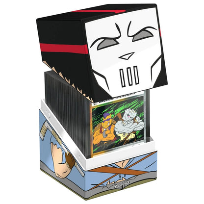 Casey Jones collectible card deck box showing the open mask lid and a stack of trading cards inside