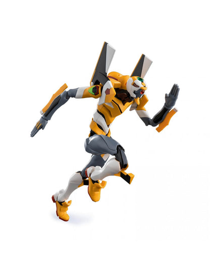 Yellow and white Evangelion Unit mecha figure running