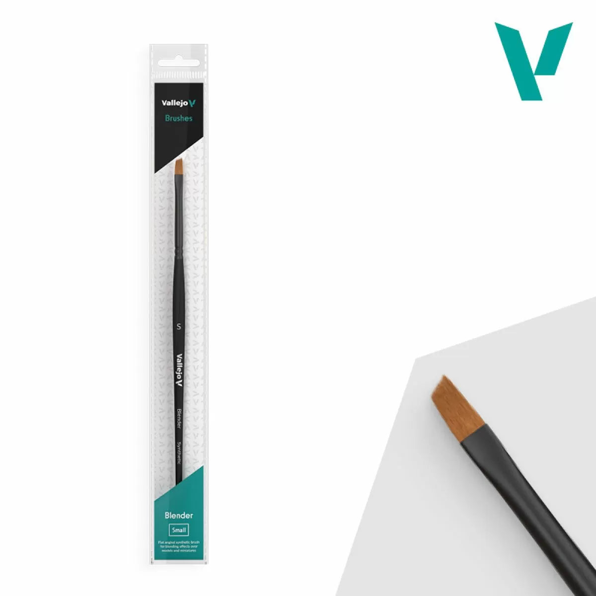 Vallejo Brushes - Weathering Flat - Synthetic Brush Small