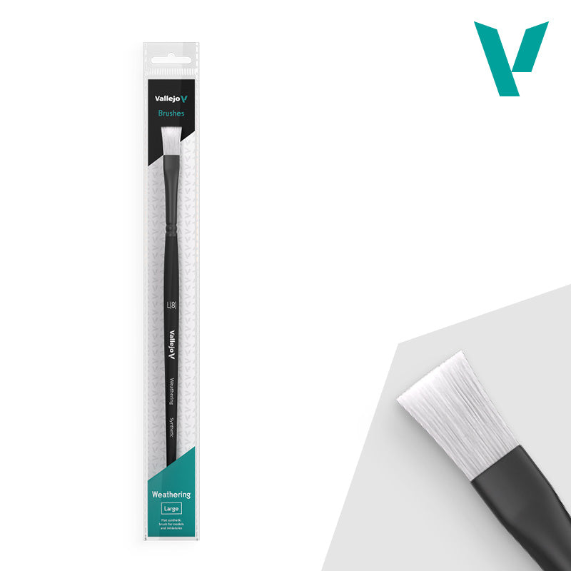 Vallejo Brushes - Weathering Flat - Synthetic Brush Large - Good Games