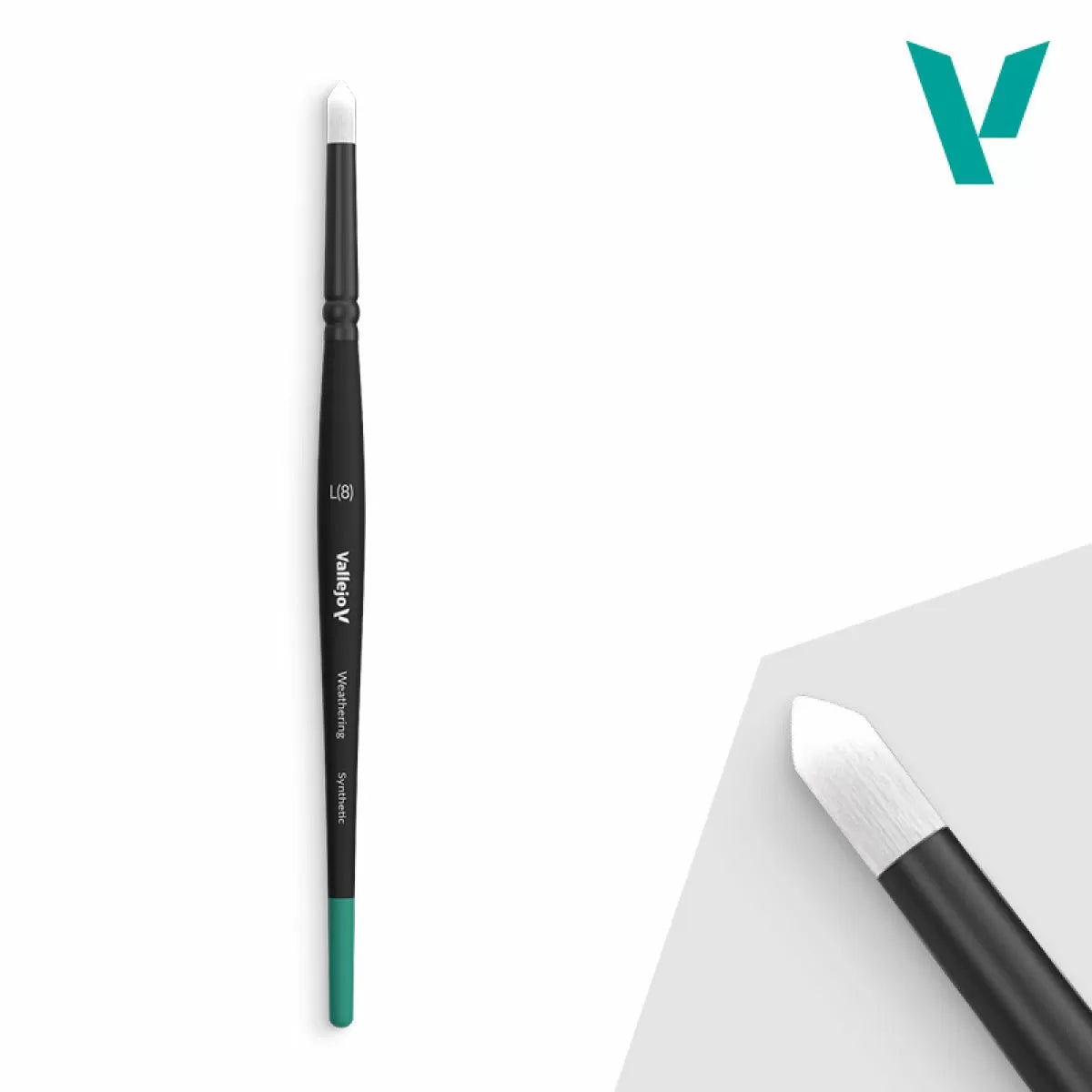 Vallejo Brushes - Weathering Round - Synthetic Brush Large - Good Games