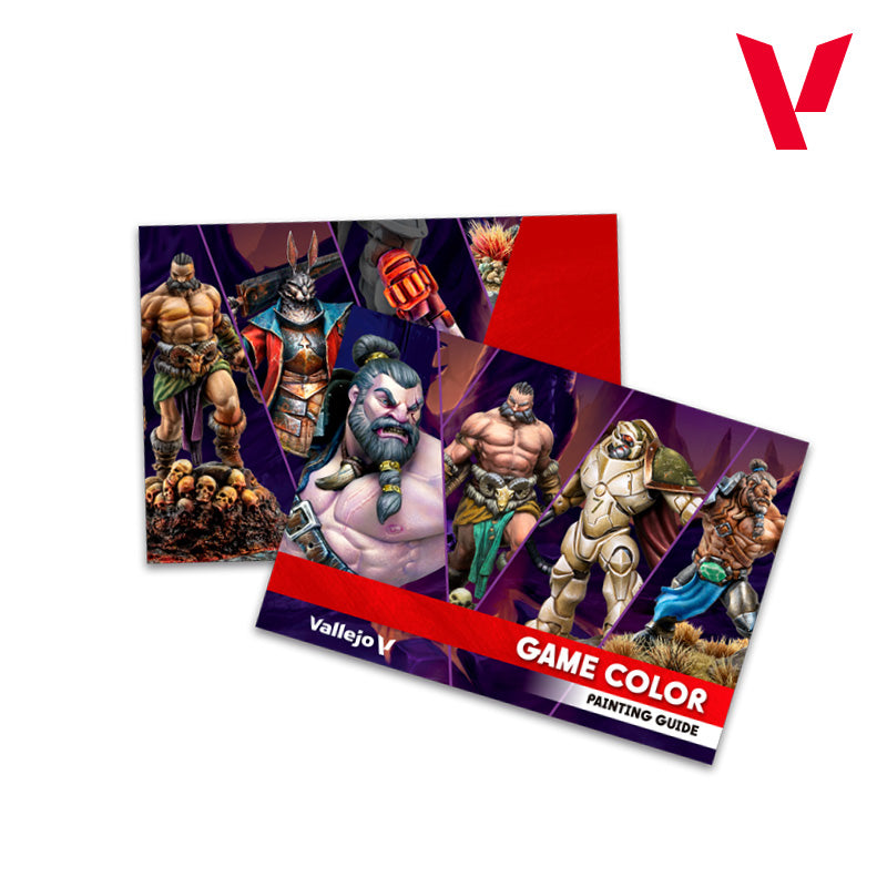 Two Vallejo Game colour Painting Guides. Covers display detailed illustrations of fantasy character miniatures