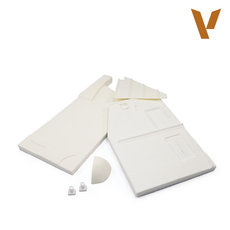 French House Corner pieces white unassembled model kit for a building or diorama