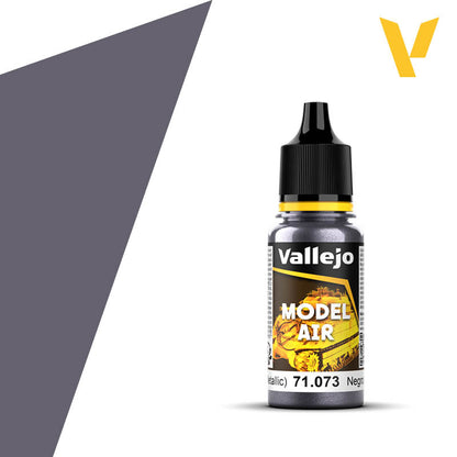 Vallejo Model Air Matt Acrylic Colour 18ml - Metallic Black - Good Games