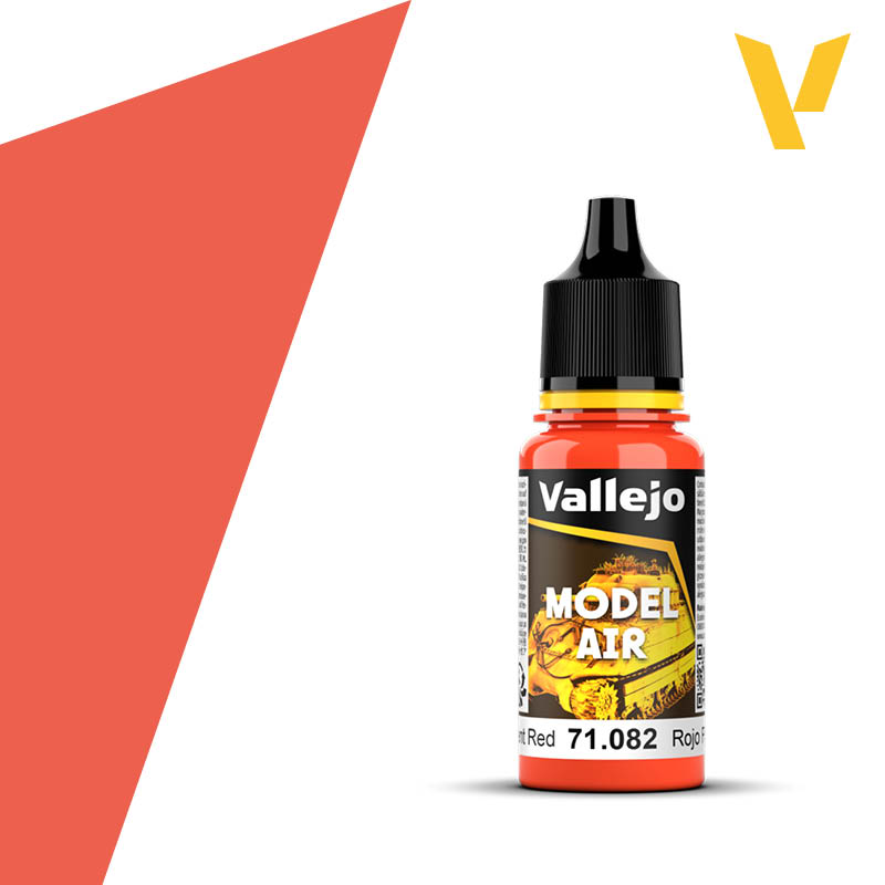Vallejo Model Air Matt Acrylic Colour 18ml - Fluorescent Red - Good Games