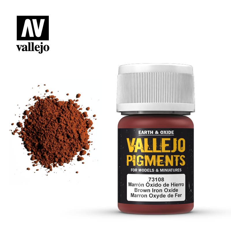 Vallejo Earth &amp; Soil Pigments 30ml - Brown Iron Oxide - Good Games