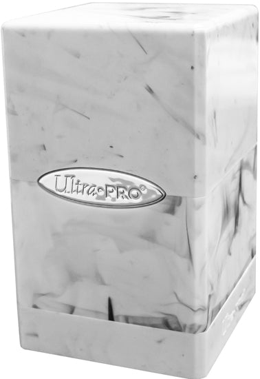Ultra Pro - Marble Satin Tower Deck Box Black / White - Good Games