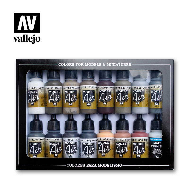 Vallejo Model Air - Weathering 16 Colour Set - Good Games