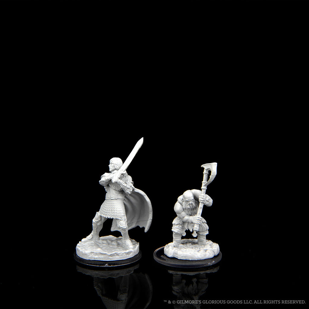 WizKids - Critical Role Unpainted Miniatures: Westruun Militia Swordsman and Kraghammer Axeman - Good Games
