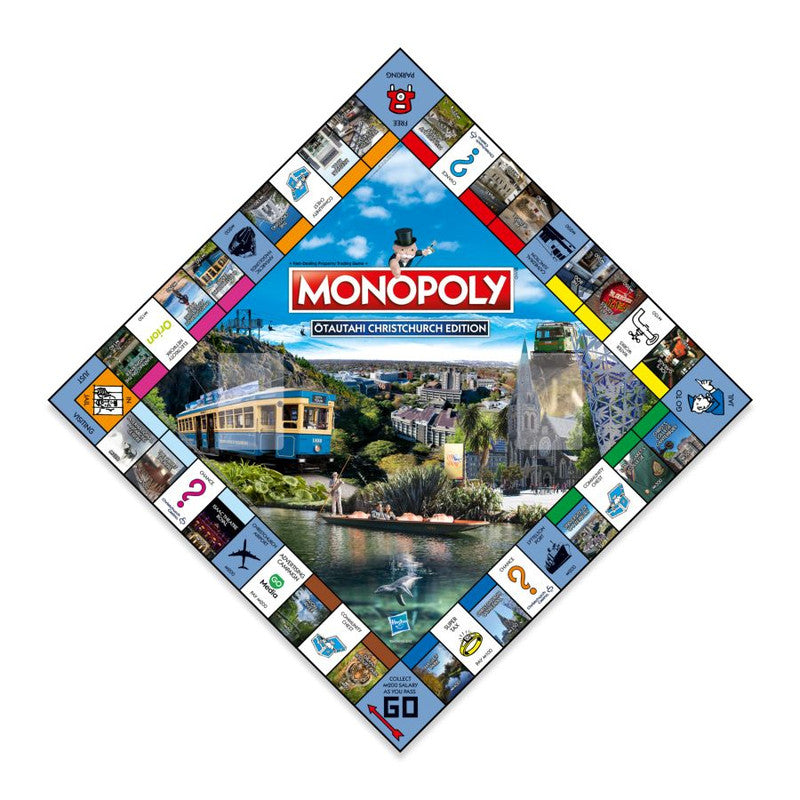 Winning Moves Christchurch Monopoly board game with city scenes
