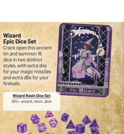 Beadle & Grimm's The Wizard Epic RPG Dice Set & Rolling Tray - Good Games