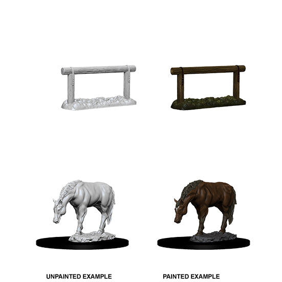 Wizkids Deep Cuts Unpainted Horse &amp; Hitch - Good Games