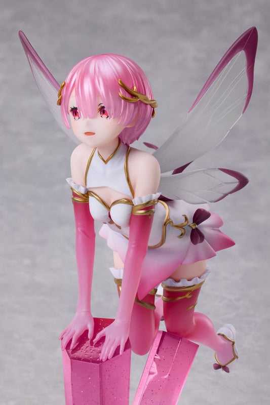 Side angle of the Ram Jewel Princess 1/7 scale figure showcasing the flowing detail of her layered dress, jeweled crown, and graceful pose