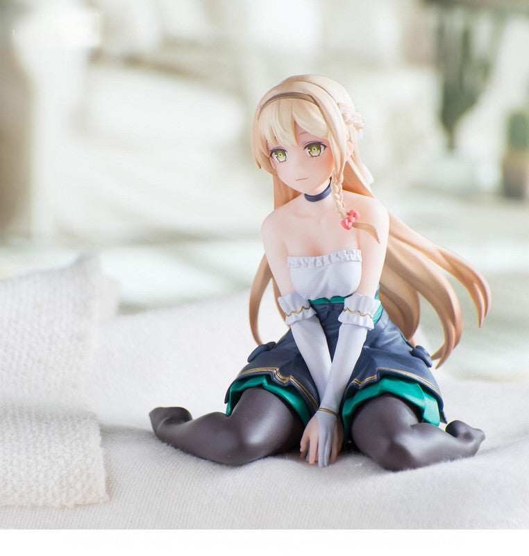Klaudia Valentz Figure with long blonde hair kneeling on a white surface