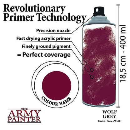 Army Painter Aerosol Spray Primer - Wolf Grey 400ml - 220571 - Good Games
