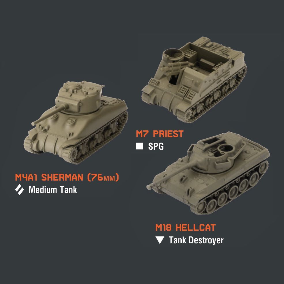 World of Tanks Miniatures Game U.S.A. Tank Platoon 3 - Good Games
