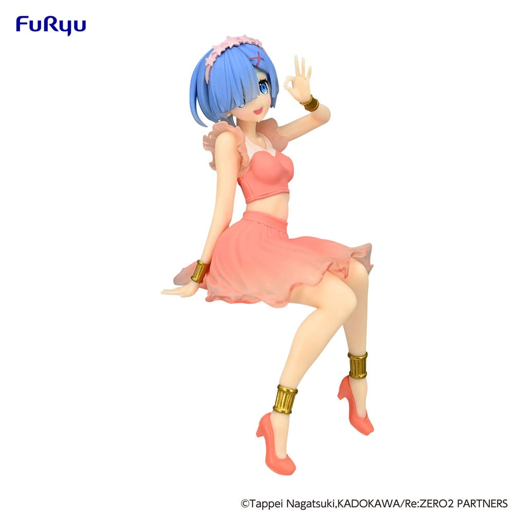 Back view showing Rem’s twin tails and dress details