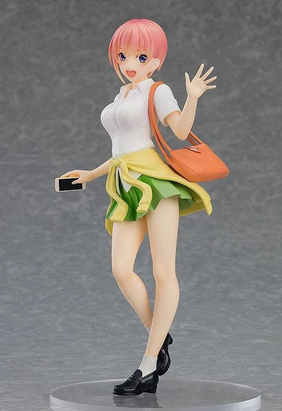 Rear view of Ichika Nakano showing detailed hair sculpt and pleated skirt
