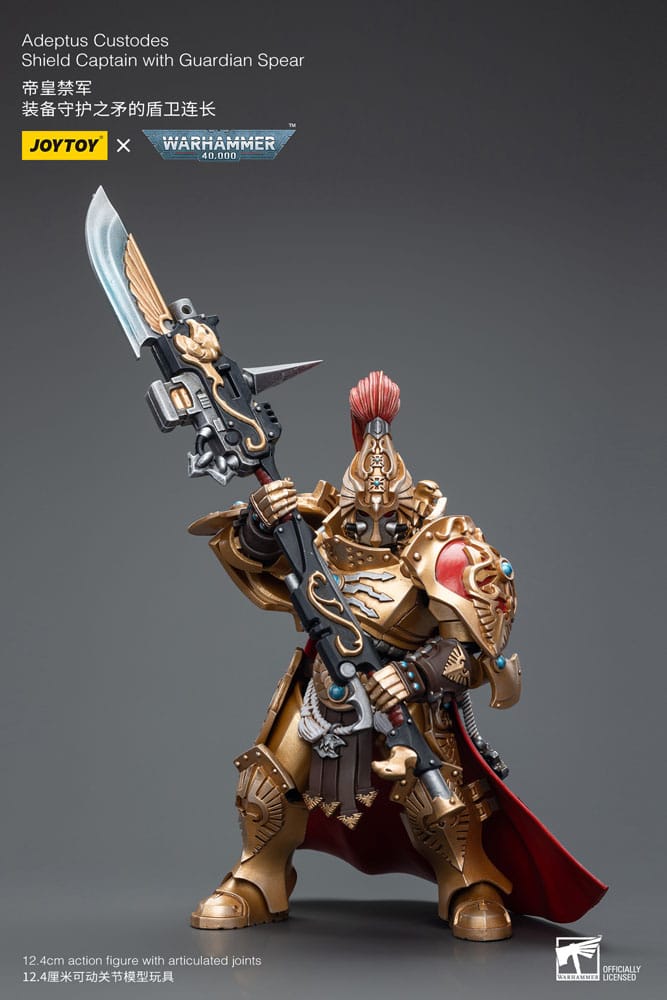 Warhammer Collectibles: 1/18 Scale Adeptus Custodes Shield Captain With Guardian Spear