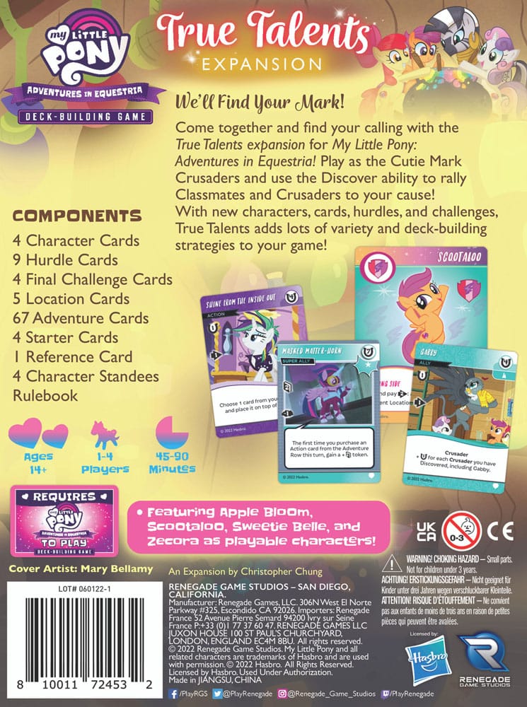 My Little Pony: Adventures in Equestria Deck-Building Game - True Talents Expansion - Good Games